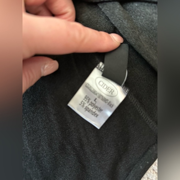 Black High Low High Neck Dress with Side Tie Knot Size L - Picture 5 of 6